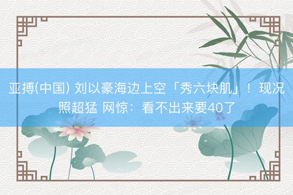 亚搏(中国) 刘以豪海边上空「秀六块肌」！现况照超猛 网惊：看不出来要40了